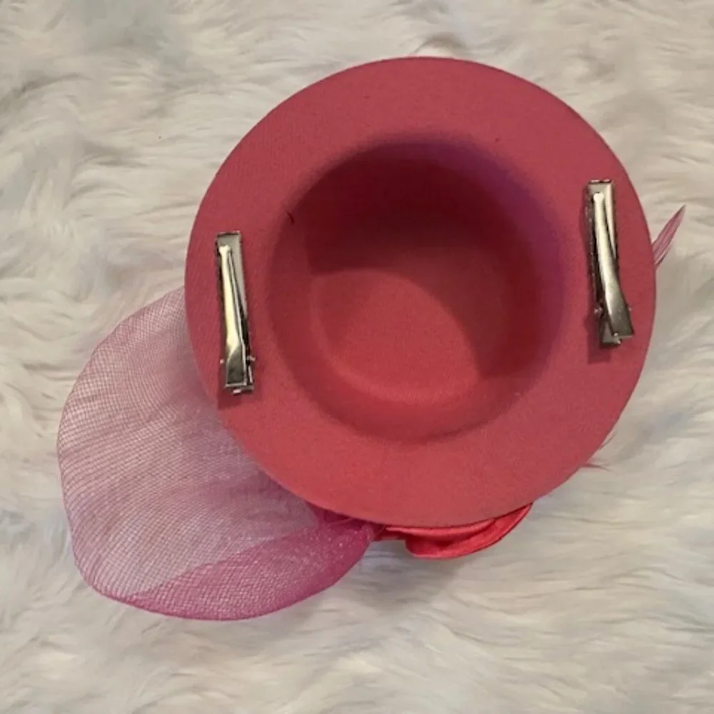 Hot Pink Hat Fascinator  - kids  7464  NWT Boutique